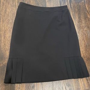 Tahari ruffle detail pencil skirt, black